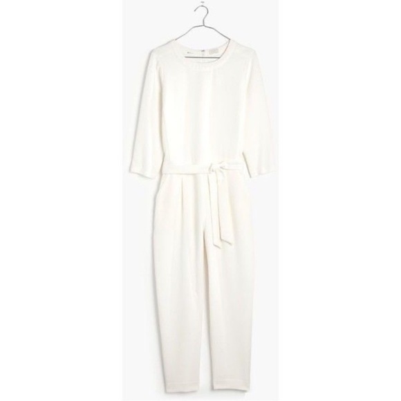 Madewell Pants - Madewell Sloan Belted Jumpsuit in Cream White NWT